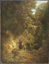 Carl Spitzweg, 1808-1885
Angelnder Mönch, WV 1121a,
Öl/Karton, 35,2x27 cm
